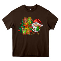 Chocolate Brown ho ho ho santa gnomes Heavy Core Tee - FaDigitalArtStudio