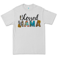 Dove Grey blessed mama Premium Tee - CowhideDigitalArt