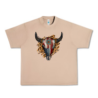 Burro American Bull Skull Urban Heavy Tee - Jasminsmagicworld