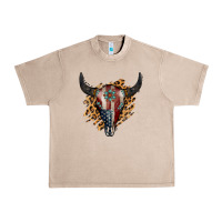 French Oak American Bull Skull Urban Heavy Tee - Jasminsmagicworld