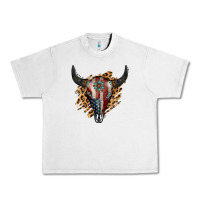 Lunar Rock American Bull Skull Urban Heavy Tee - Jasminsmagicworld