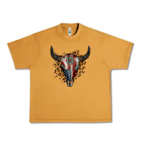 Peanut Butter American Bull Skull Urban Heavy Tee - Jasminsmagicworld
