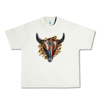 Pistachio American Bull Skull Urban Heavy Tee - Jasminsmagicworld