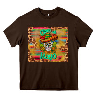 Chocolate Brown cinco de mayo sombrero skull Heavy Core Tee - BarkalooDesign