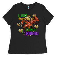 Black crawfish i just want to be loved bayou Ladies Tee - FaDigitalArtStudio