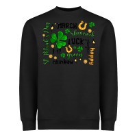 Black st. patricks day doodle Heavyweight Sweatshirt - MaliasSmallBusiness