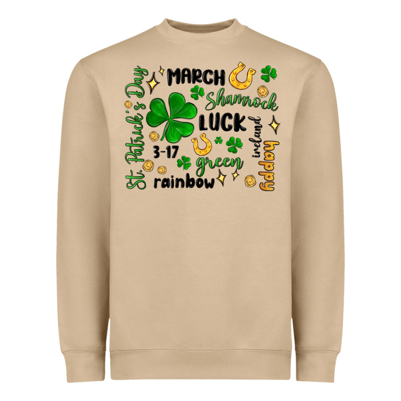 St. Patricks Day Doodle Heavyweight Sweatshirt by MaliasSmallBusiness | Teevron