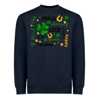 Navy st. patricks day doodle Heavyweight Sweatshirt - MaliasSmallBusiness