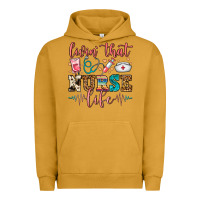 Pigment Peanut Butter Livin' That Nurse Life Urban Hoodie - FaDigitalArtStudio