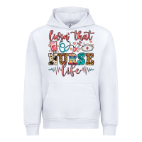White Livin' That Nurse Life Urban Hoodie - FaDigitalArtStudio