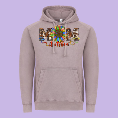 Autism Mom Vintage Hoodie Designed By Barkaloodesign