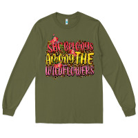 Army Green she belongs among the wildflowers Long Sleeve Tee - NancyCooperArtShop