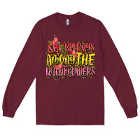 Burgundy she belongs among the wildflowers Long Sleeve Tee - NancyCooperArtShop