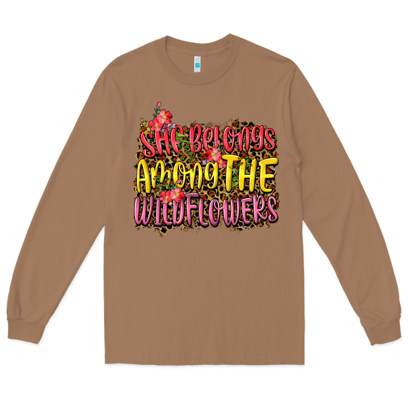 She Belongs Among The Wildflowers Long Sleeve Tee by NancyCooperArtShop | Teevron