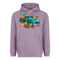 Lavender Fall Farm Truck Heavyweight Hoodie - texasbilliewilder