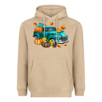 Mushroom Fall Farm Truck Heavyweight Hoodie - texasbilliewilder