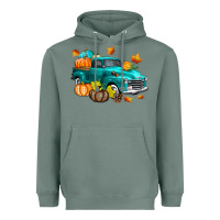 Sage Fall Farm Truck Heavyweight Hoodie - texasbilliewilder