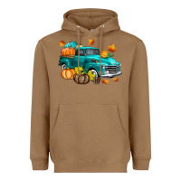 Toasted Coconut Fall Farm Truck Heavyweight Hoodie - texasbilliewilder