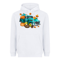 White Fall Farm Truck Heavyweight Hoodie - texasbilliewilder