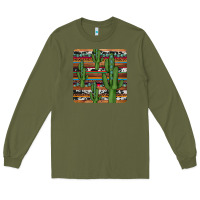 Army Green cactus gemstone coaster Long Sleeve Tee - JahusDesignShop