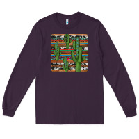 Plum cactus gemstone coaster Long Sleeve Tee - JahusDesignShop