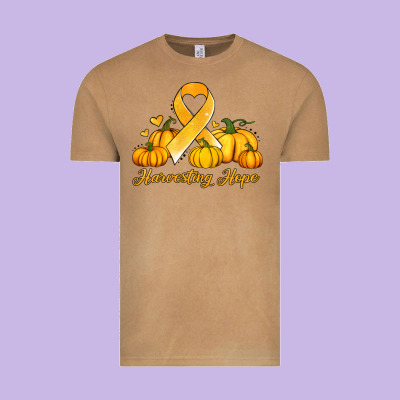 Childhood Cancer Awareness Month Harvesting Hope Vintage Tee Designed By Jasminsmagicworld