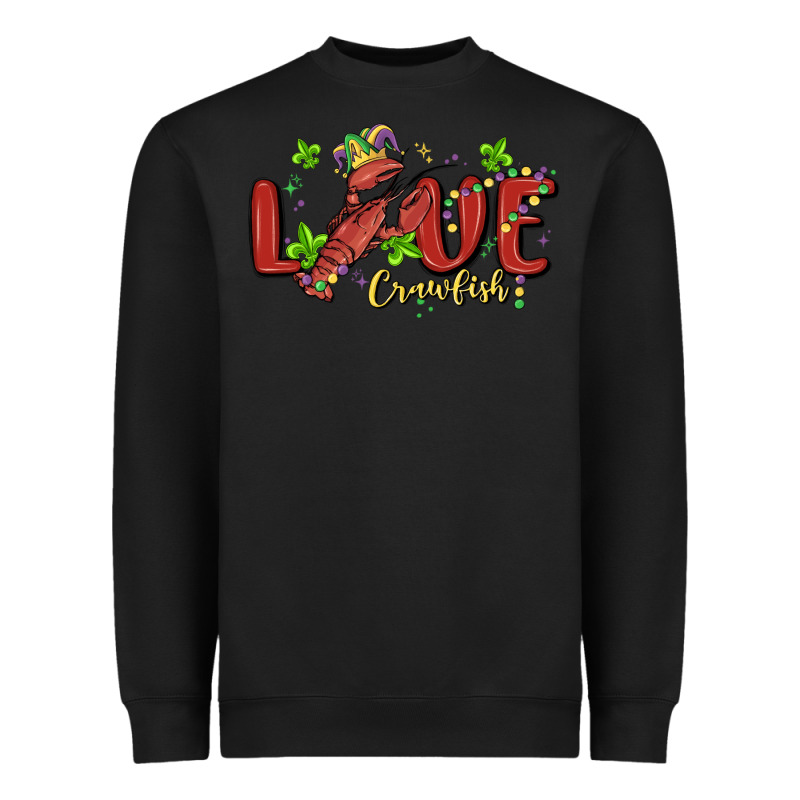 Mardi Gras Love Crawfish Heavyweight Sweatshirt by MaliasSmallBusiness | Teevron