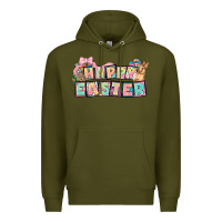 Army Green Happy Easter plate letters Easter Day Premium Hoodie - HowdyJamesFarm