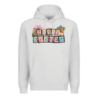 Dove Grey Happy Easter plate letters Easter Day Premium Hoodie - HowdyJamesFarm