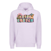 Lilac Happy Easter plate letters Easter Day Premium Hoodie - HowdyJamesFarm