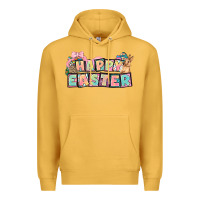 Mustard Happy Easter plate letters Easter Day Premium Hoodie - HowdyJamesFarm