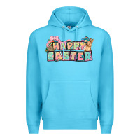 Ocean Blue Happy Easter plate letters Easter Day Premium Hoodie - HowdyJamesFarm