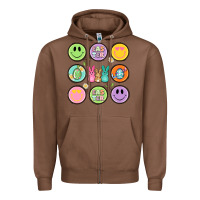 Chestnut easter day smiley faces Zipper Hoodie - Artiststas