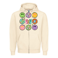 Sandshell easter day smiley faces Zipper Hoodie - Artiststas