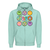 Seafoam easter day smiley faces Zipper Hoodie - Artiststas