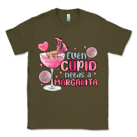 Army Green even cupid needs a margarita Classic Tee - MaliasSmallBusiness