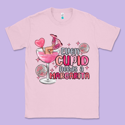 Even Cupid Needs A Margarita Classic Tee Designed By Maliassmallbusiness