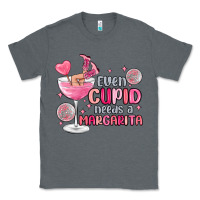 Charcoal Heather even cupid needs a margarita Classic Tee - MaliasSmallBusiness
