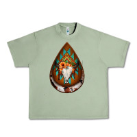 Oil Green aztec bullskull teardrop earrings Urban Heavy Tee - Jasminsmagicworld