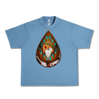 Pebble Blue aztec bullskull teardrop earrings Urban Heavy Tee - Jasminsmagicworld