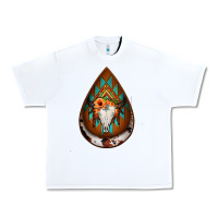 White aztec bullskull teardrop earrings Urban Heavy Tee - Jasminsmagicworld