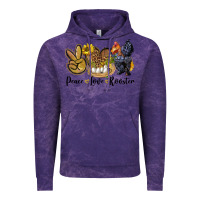 Cloud Purple peace love rooster Vintage Hoodie - LillyAllenDesigns