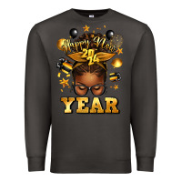 Smoke happy new year afro messy bun Premium Sweatshirt - texasbilliewilder