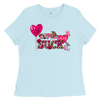 Baby Blue cupid can suck it valentine's day Ladies Tee - FaDigitalArtStudio