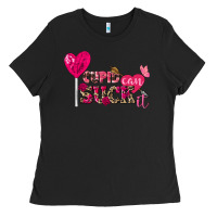 Black cupid can suck it valentine's day Ladies Tee - FaDigitalArtStudio