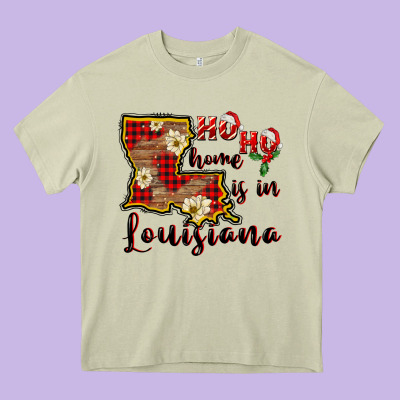 Ho Ho Home Is In Louisiana Heavy Core Tee Designed By Fadigitalartstudio