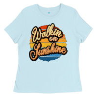 Baby Blue Walking on Sunshine Ladies Tee - JahusDesignShop