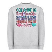 Heather Grey god made us best friend Heavyweight Sweatshirt - MaliasSmallBusiness