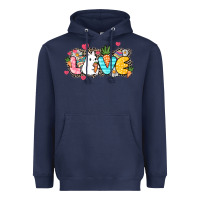 Navy Love Easter Heavyweight Hoodie - NancyCooperArtShop