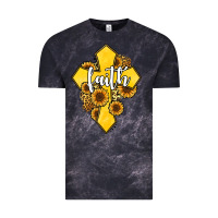 Cloud Black faith childhood cancer Vintage Tee - Jasminsmagicworld